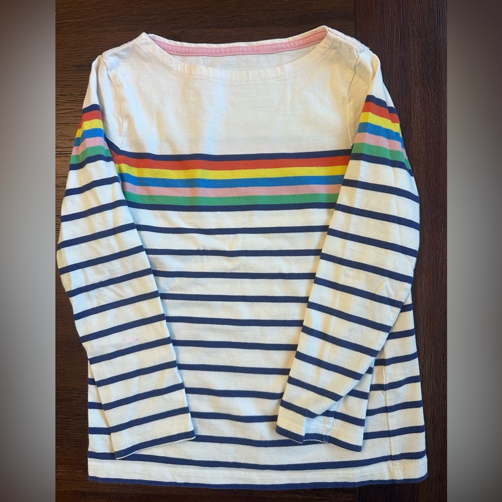 EUC mini Biden striped girls shirt. Size 5-6